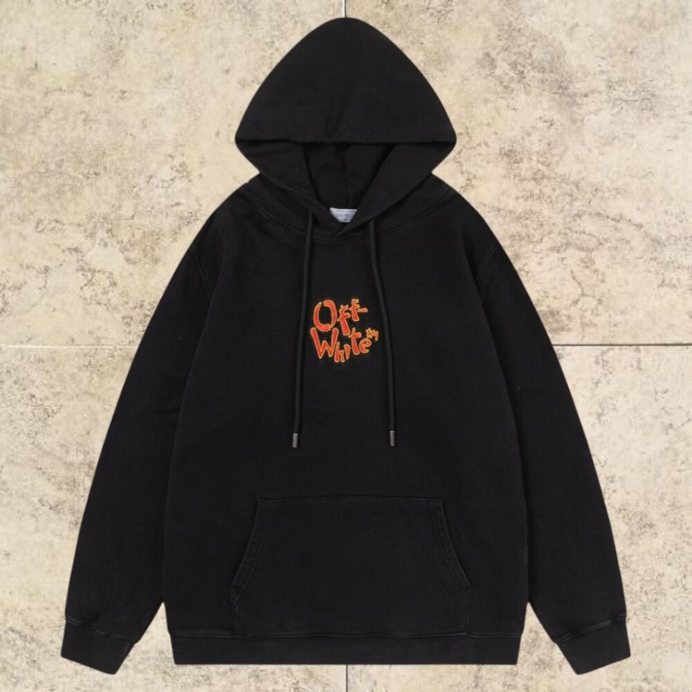 Off-White Men's Black Hoodie